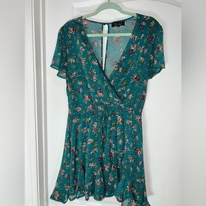 Green Floral Sun Dress